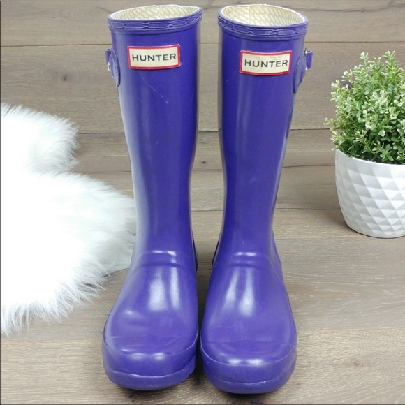 Hunter Kids Gloss Purple size 4 - Picture 2 of 7